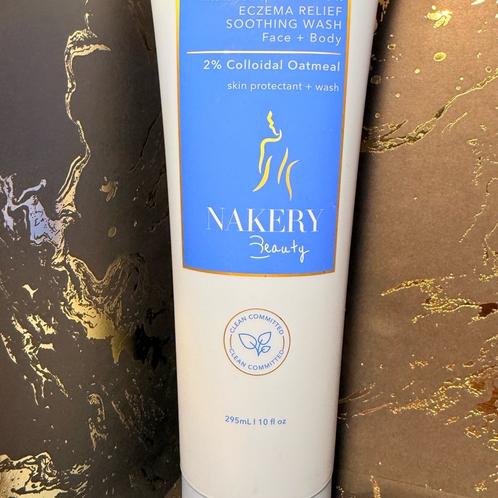 Nakery Beauty Eczema Relief Soothing Wash Face + Body 10 oz Colloidal Oatmeal